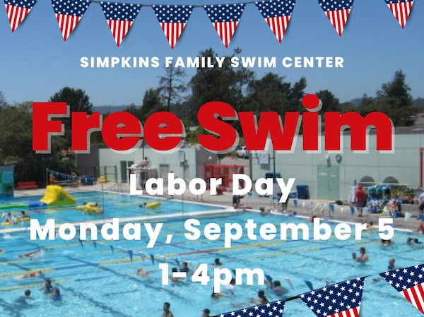 Free Swim at Simpkins graphic