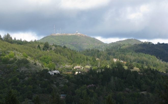 view of Loma Prieta with homes in the foreground