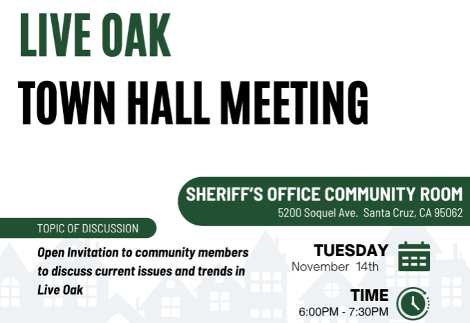 Sheriff's Office Live Oak Town Hall Flyer