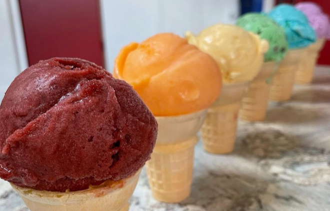 photo of ice cream flavors
