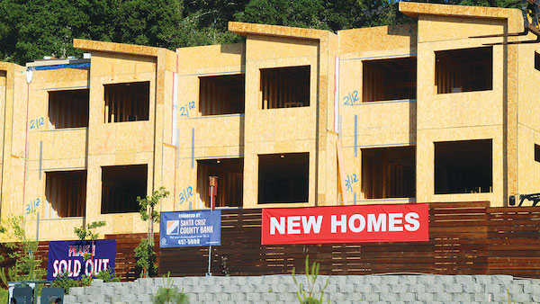 photo of new homes under construction in Scotts Valley