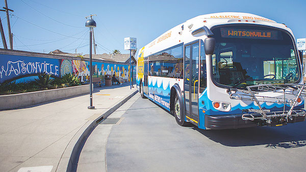 image of METRO electric bus in Watsonville