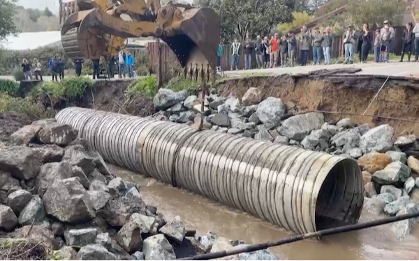 photo of a culvert being installed